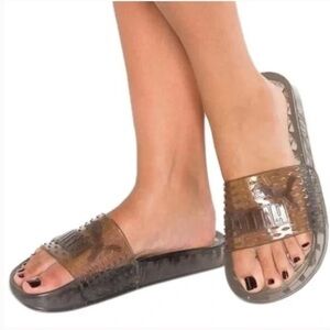 NEW!!! Puma Fenty By Rihanna Black Jelly Slide Sandals Size EUR 38/7.5